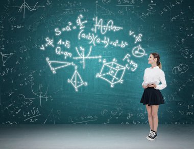 Woman teaching math 