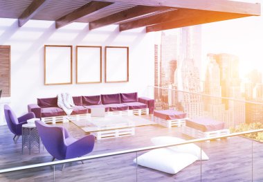 Büyük şehirde balkon