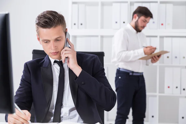 Businessmen working with documents — Stock Photo, Image