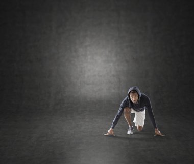 Maratona hazırlanan adam