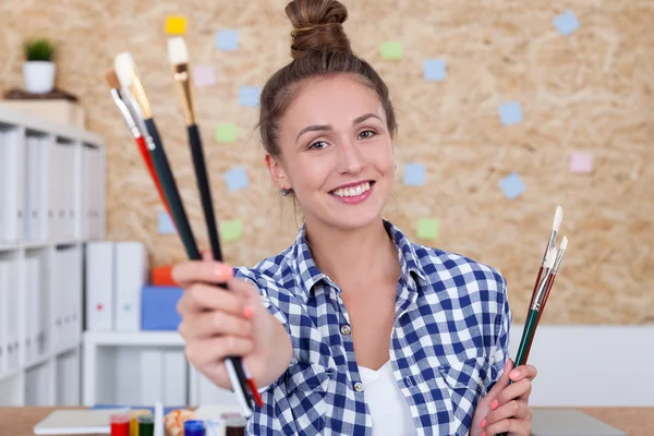 Profesor de la clase de pintura —  Fotos de Stock