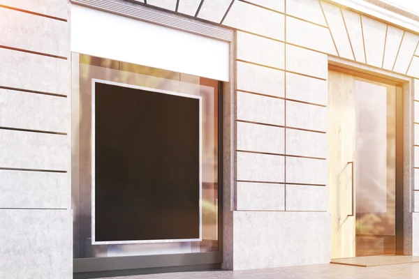 Side view of shop window and door — Stock Photo, Image