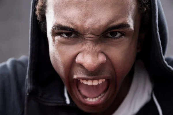 Enraged African American man — Stock Photo, Image