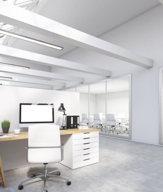 masadaki bilgisayar ekranı