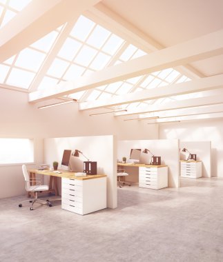 White studio in attic