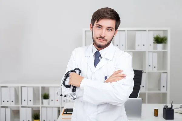 Disappointed bearded doctor — Stock Photo, Image