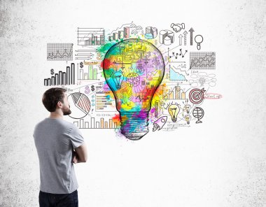 Adam T-shirt ve ampul