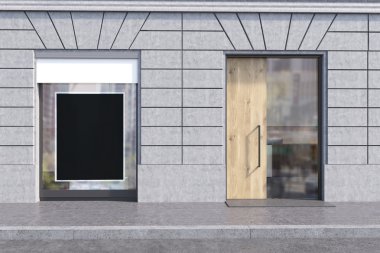 Vitrin siyah posteri ile