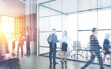 Toplantı odası ile meşgul ofis