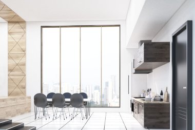 Stüdyo dairede yemek masası