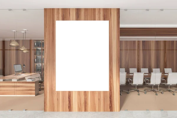 Business Interieur Mit Modernem Manager Und Konferenzraum Mit Weißen Sesseln — Stockfoto