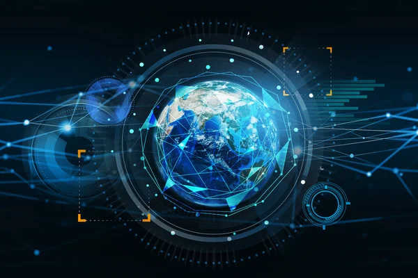 Wereldwijd Bedrijfsconcept Het Scherm — Stockfoto