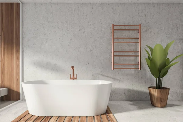 새로운 럭셔리 하우스의 현대적 공간입니다 콘크리트 욕조에요 렌더링 — 스톡 사진
