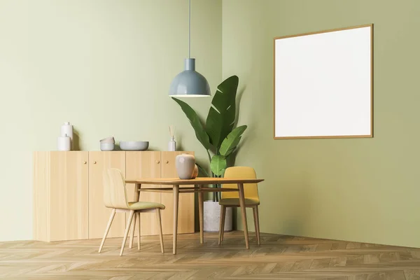 Modernes Wohnzimmer Mit Zwei Sitzen Auf Holzboden Seitenblick Schublade Mit — Stockfoto
