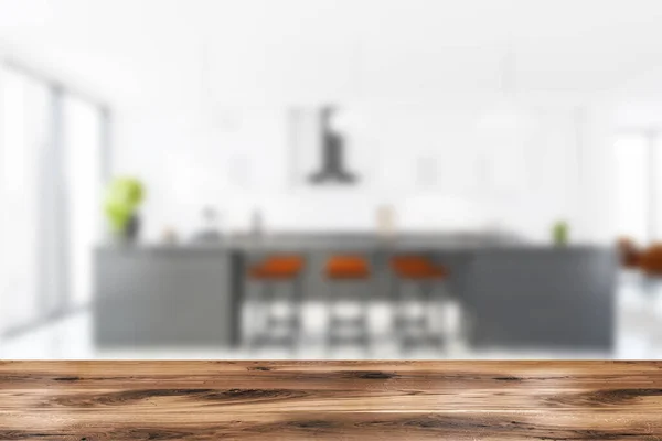 Showing Place Commercial Purpose White Grey Blurred Background Kitchen Table — Stock Photo, Image