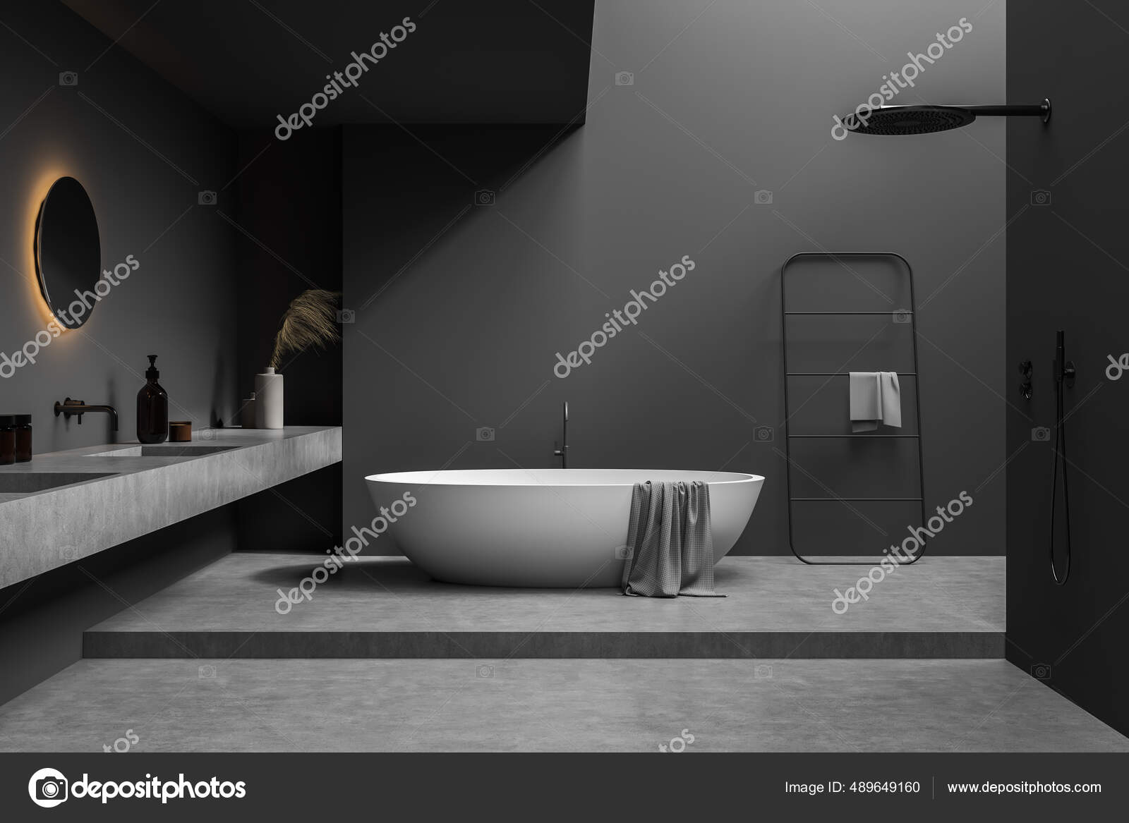 Dark modern bathroom, Casa de banho moderna escura em 2023