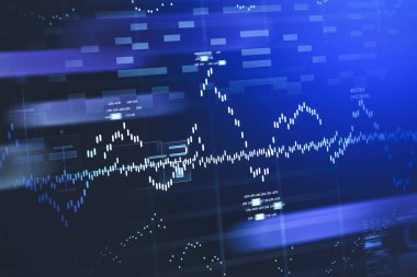 Web ağını gösteren çizgilerle bağlantılı hologramlarla dijital arayüz. Koyu mavi arka plan. Gelecekteki teknolojiler kavramı. 3d oluşturma