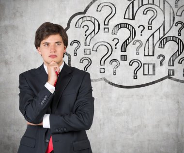 iş adamı, düşünüyor