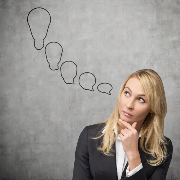 Mujer de negocios Pensando — Foto de Stock