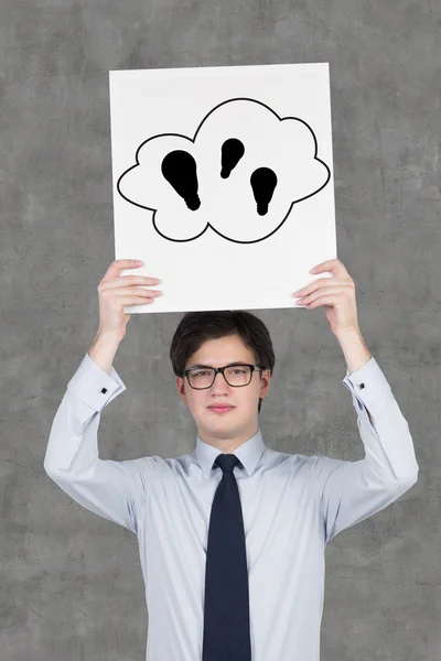 Three bulb in cloud — Stock Photo, Image