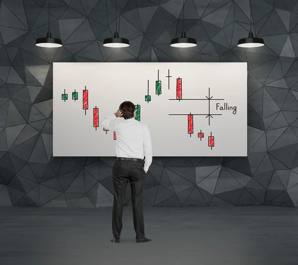 Candlestick graph — Stock Photo, Image