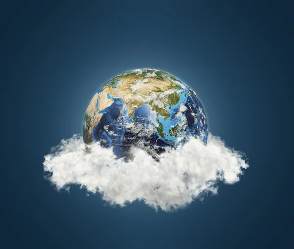 Jorden bland molnen. — Stockfoto