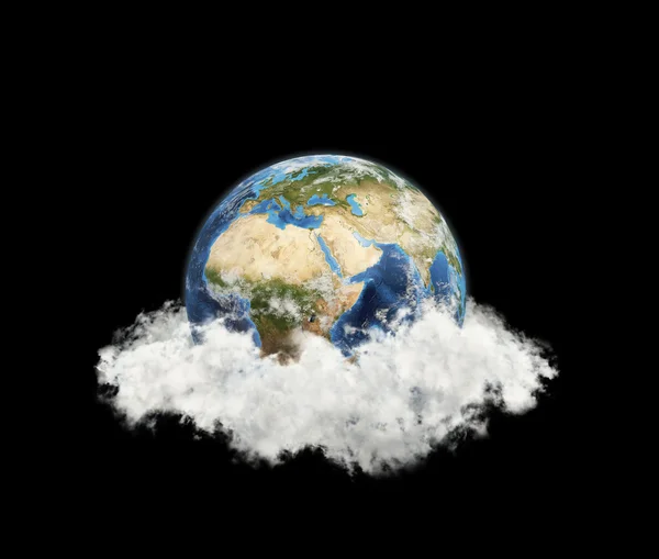 Planet earth with some clouds — Stock Photo, Image