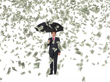 işadamı ve düşen Doları banknot