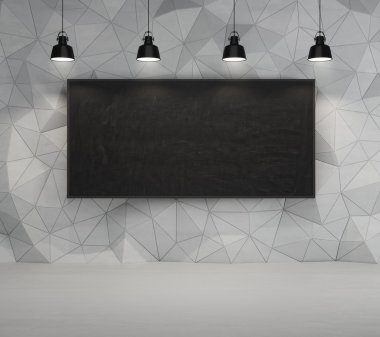 blackboard and lamps