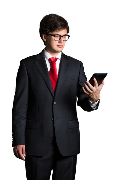 Businessman with touch pad — Stock Photo, Image