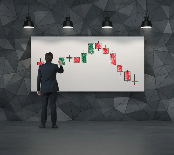 Färg ljusstake diagram på plakatet — Stockfoto