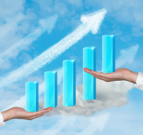 Hands holding chart — Stock Photo, Image