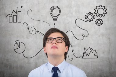 iş adamı, düşünüyor