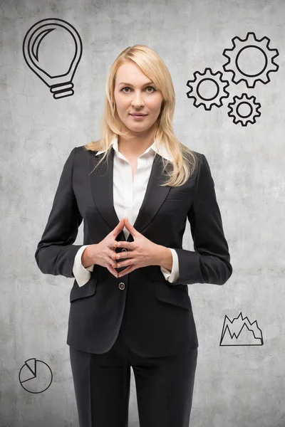 Young businesswoman thinking — Stock Photo, Image