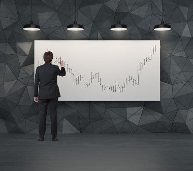 grafik çizim odasında işadamı