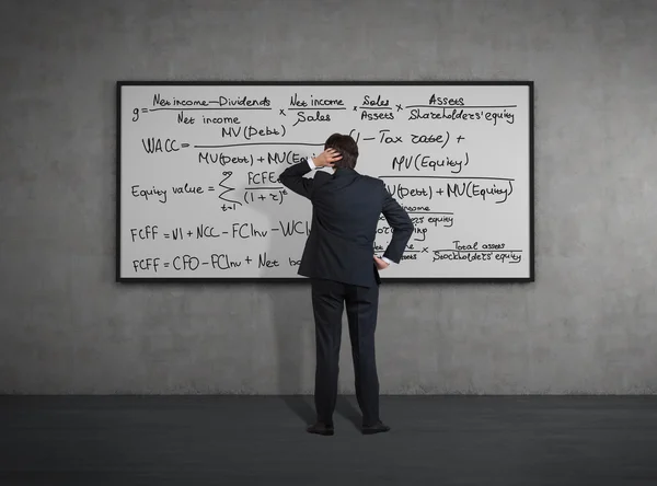 Blackboard with formulas — Stock Photo, Image