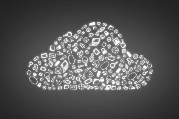 Business symbol in forma cloud — Foto Stock