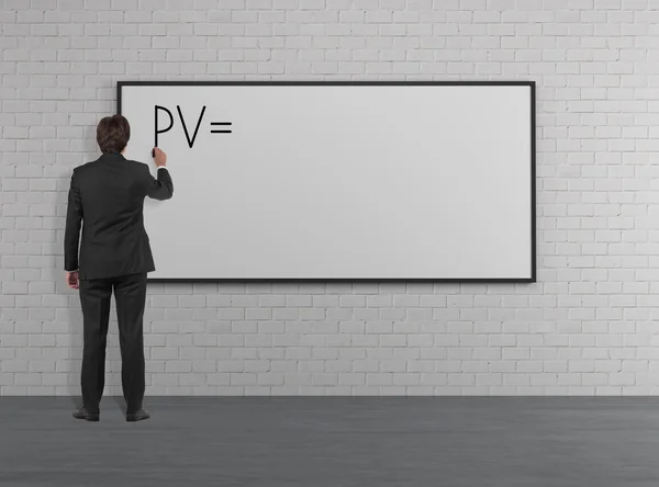 นักธุรกิจวาด PV — ภาพถ่ายสต็อก