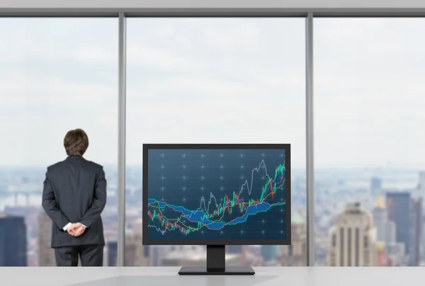 Charts on screen — Stock Photo, Image