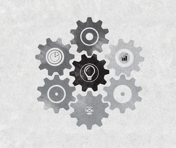 Drawing gears icon — Stock Photo, Image