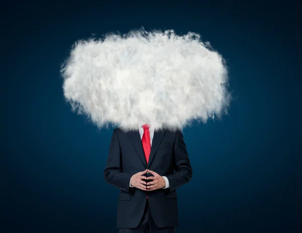 Empresario con nube en la cabeza — Foto de Stock