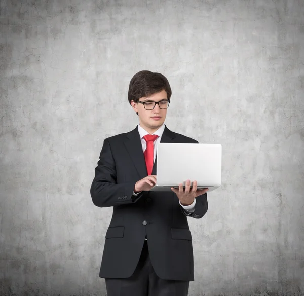 Businessmen holding notebook — Stock Photo, Image