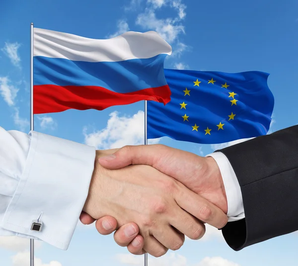 Соглашение между ЕС и Россией — стоковое фото