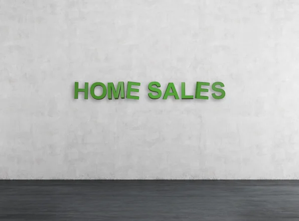 Groene huis verkoop tekst — Stockfoto