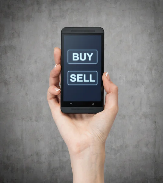 Comprar e vender símbolo — Fotografia de Stock