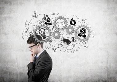 iş adamı, düşünüyor