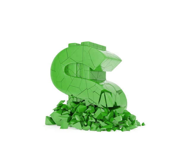 Crush dollár szimbólum — Stock Fotó