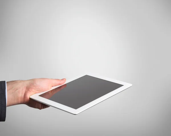 Tablet in de hand — Stockfoto