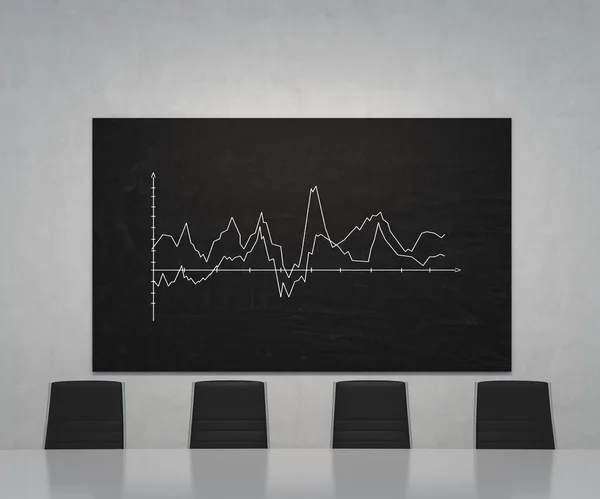 Tafel mit Diagramm — Stockfoto