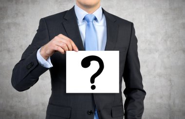 Poster soru işareti ile